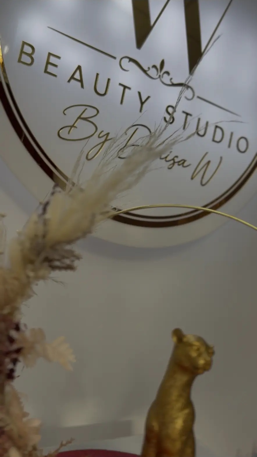 Logo-ul W Beauty Studio by Denisa W în noua locație din Scala Center, Cluj-Napoca